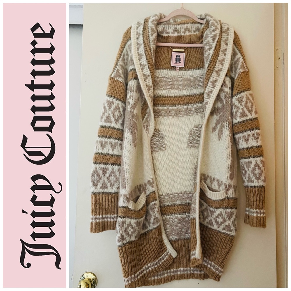 Rare Juicy Couture Mohair Blend Long Cardigan